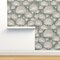 Vintage Style Dandelions Gray Cream Neutral Flowers Floral Nature Custom Removable Wallpaper by Spoonflower Peel & Stick Wallpaper 2FT Wide